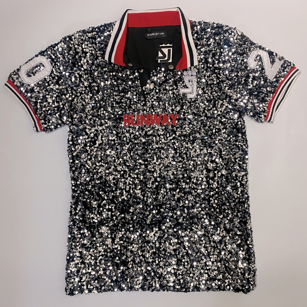 Shane Justin Sequin Short Sleeve Shirt